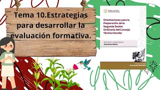 Tema 10. Estrategias para desarrollar la evaluación formativa. CTE 2024-2025.