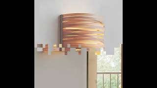 Dazuma_Wall Sconces_Semi-cylindrical Handmade Wood Decorative Modern Wall Lamp Atmosphere Light