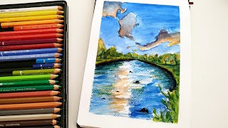 Watercolor pencils tutorial - easy