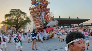 日田祇園集団顔見世 三隈町山鉾の腰切り 2023年7月16日日田駅前