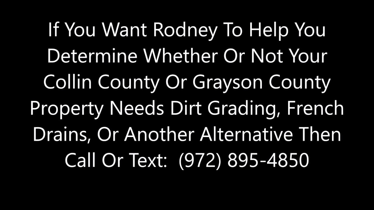 Yard Drainage And French Drains In McKinney, Sherman, Plano, And Collin And Grayson Counties