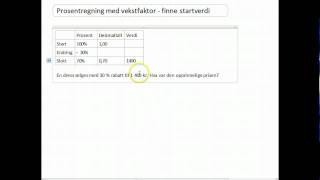 1PY Finne startverdi - prosentregning