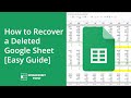 How to Recover a Deleted Google Sheet [Easy Guide]