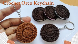 How to Crochet an Oreo Keychain for Beginners|| Crochet Tutorial