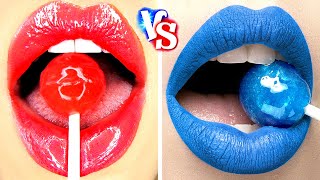 THỬ THÁCH ĐỎ VS XANH || Ăn Tất Cả Món Ăn Chỉ Có Một Màu Trong 24 Tiếng của GOTCHA!