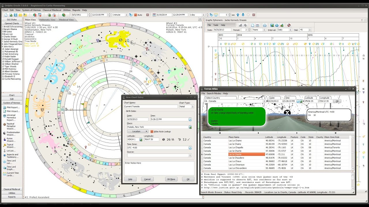 Delphic Oracle 7 Astrology Software @ Kepler.edu - YouTube