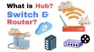 Hub  switch and Router, How they work, differences, advantages and disadvantages