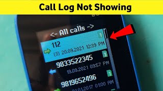 Call Logs not showing or contact Name Not Showing In Call Log Lava Keypad phone  Hero 600 | A1, Gem
