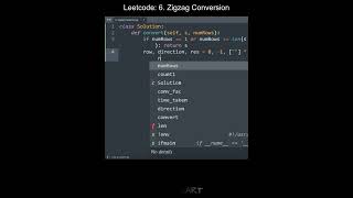 Leetcode 6. Zigzag Conversion in Python | Python Leetcode | Python Coding Tutorial | Interview