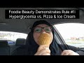 Foodie Beauty Demonstrates Rule #1: Hyperglycemia vs. Pizza and Ice Cream