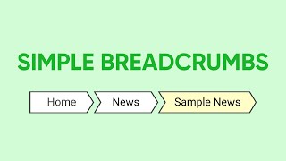Simple Breadcrumbs using HTML & CSS