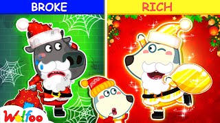 Rich Santa vs Broke Santa🎄 Merry Christmas 2023 | Wolfoo & Funny Stories For Kids | Wolfoo Family