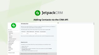 Jetpack CRM: How to Add Contacts via the API