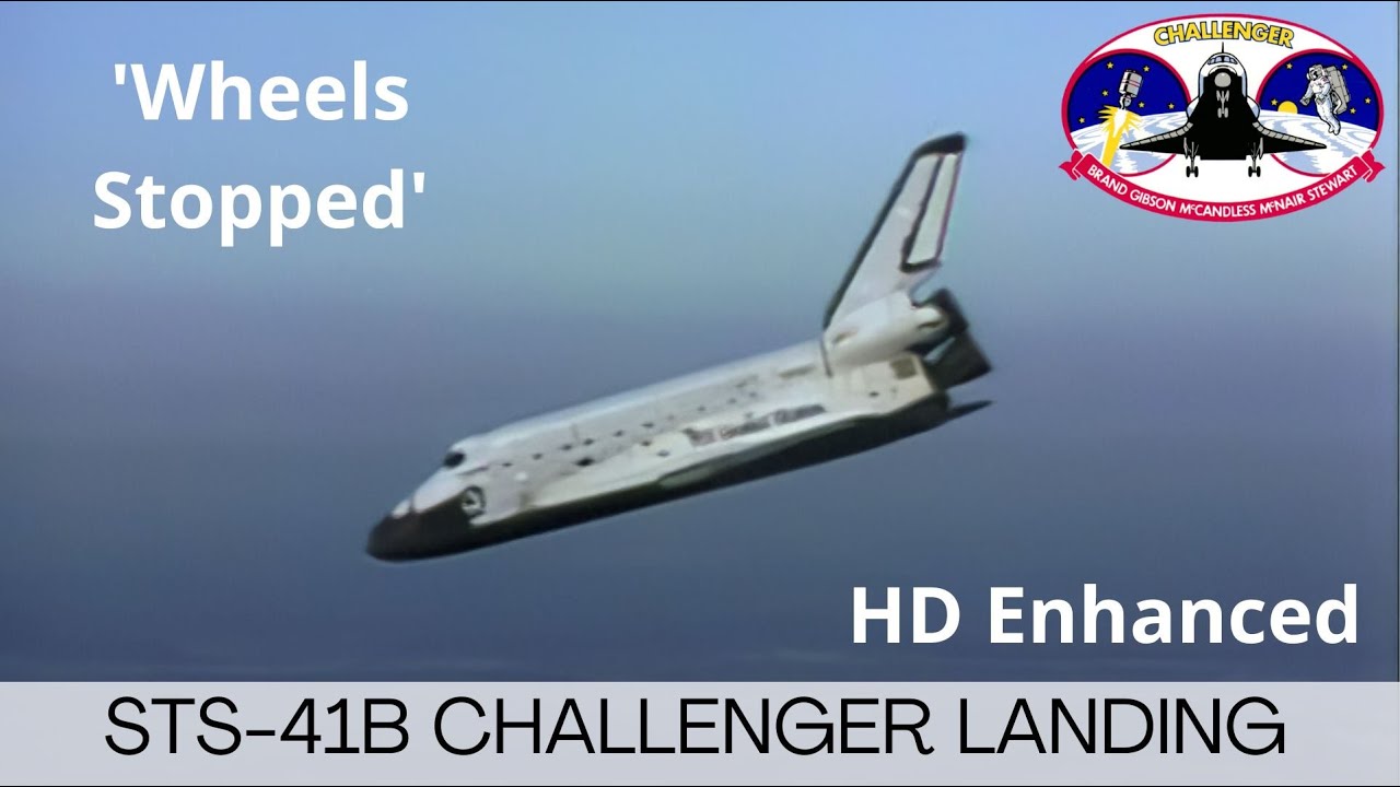 Space Shuttle Challenger STS-41B Landing - HD Enhanced - YouTube