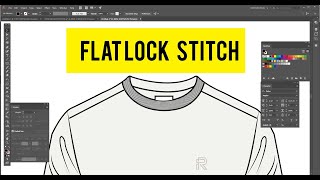 Learn creating flat lock stitch in adobe Illustrator