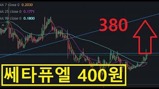 쎄타퓨엘 상승 출발점, Theta Fuel (TFUEL) 400원를 돌파할 수 있지만, 380원 근처오면 안뇽