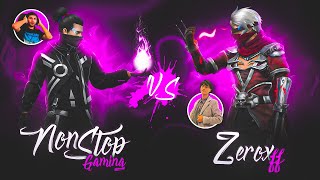 Zerox FF Vs Nonstop Gaming🍷🗿|| 1vs1 with Facecam Together‼️