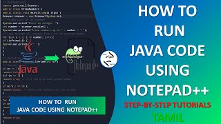 How to Run Java Programs With Notepad++ in Windows Tamil #java_code | SM | Notepad++ Application