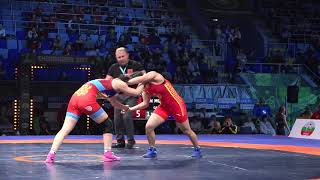 Round 3 WW - 53 kg: Q. PANG (CHN) df. O. GANBAATAR (MGL) by VSU, 11-0