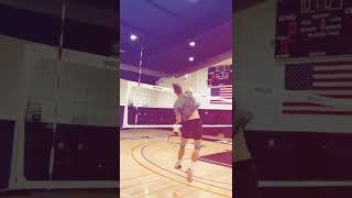 Self set spike 😮👀😮 volleyball spiking 😯 volleyball drills 😇 #shorts #volleyball #volley