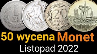 50 wycena Monet i Banknotów Ceny Listopad 2022 #inwestycja #Biznes #Destrukt #Aukcje #Licytacje