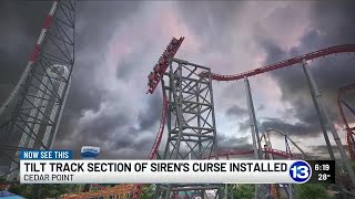 Tilt Track section of Siren's Curse at Cedar Point installed