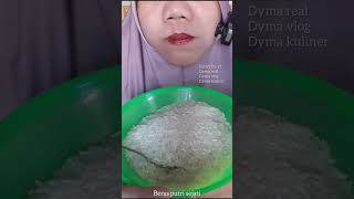 DYMA KULINER 💕ASMR RAW RICE EATING💕 Makan Beras Mentah💕 #mukbang @dymavlog @Dymareal