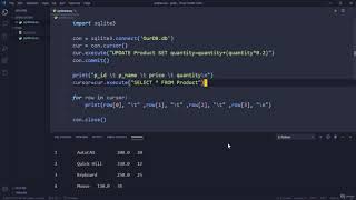 Update Table Data using Python programming@92
