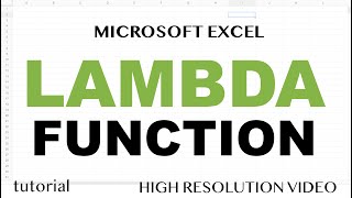 Excel LAMBDA Function