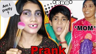 Prank On My Mom & Bother || GONE HORRIBLE || HORRIBLE Makeup prank || Shilpu Heart