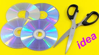 Recycling cd disc craft | Waste cd disc reuse idea | Best out of waste