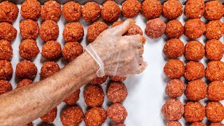 Volunteers create 9000 meatballs for Tangier Shrine spaghetti feed