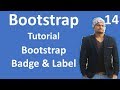 Bootstrap tutorial for beginners #14 Badge and Label in Bootstrap