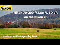 Landscape Photography and Testing the Nikon 70-200 FL f/2.8e Lens on the Nikon Z8