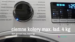 Pralka Samsung 8 kg Ecobubble prezentacja programów | Jakie ma programy Samsung Ecobubble?