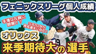 【来季飛躍へ】オリックス『来季要注目の選手』をフェニックスリーグの個人成績から見てみると