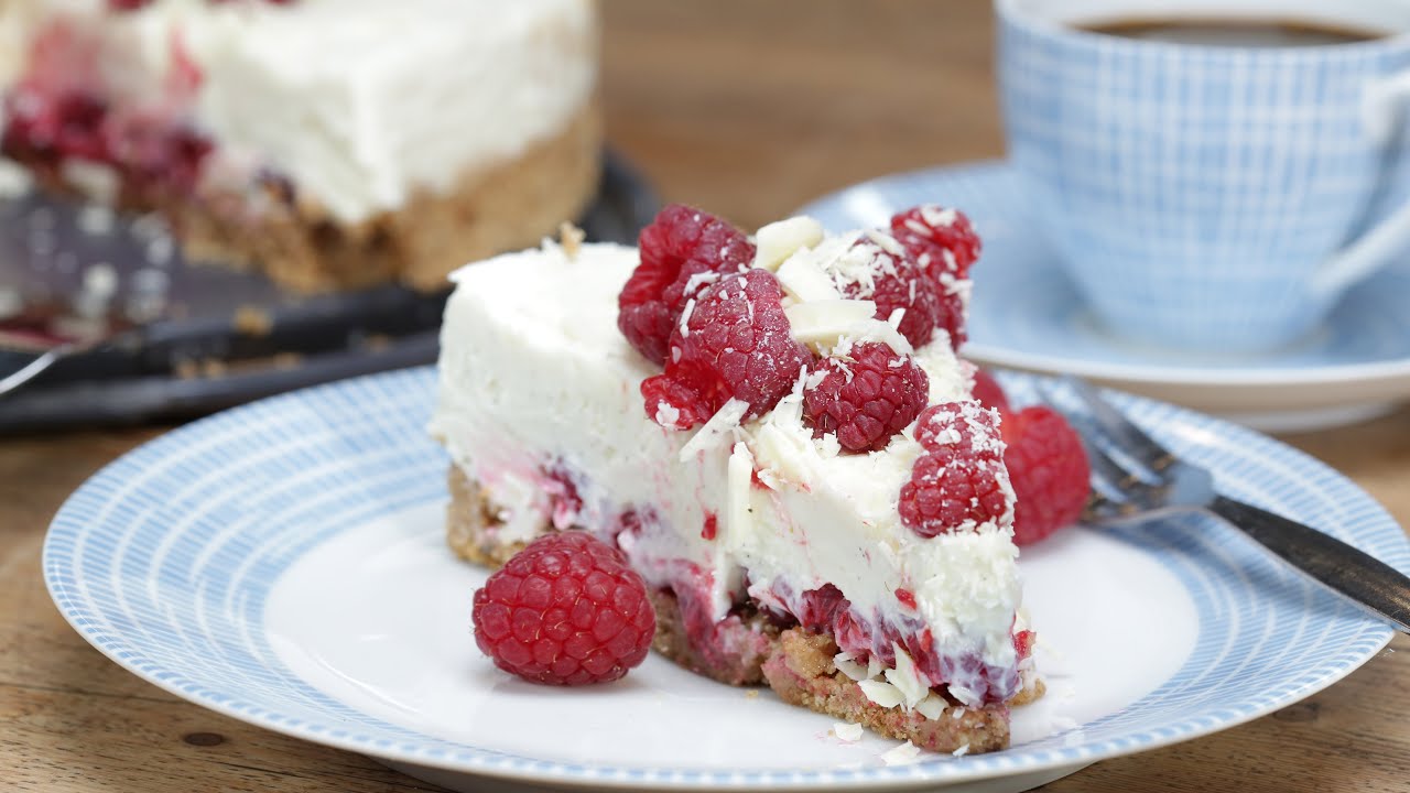 Käsekuchen Ohne Backen Mit Himbeeren - Cheesecake Als Kühlschrank-Torte ...