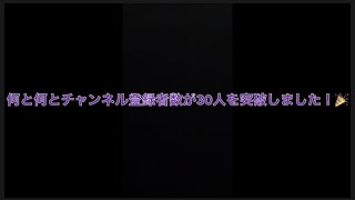 【チャンネル登録者数30人突破報告記念】皆チャンネル登録者数30人突破しました。ありがとう！