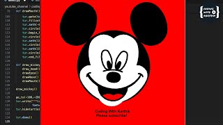 Mickey Mouse graphics Python Turtle new graphics 34 😻 | Latest graphics 2024 | Python Turtle
