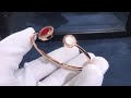 bvlgari 18k rose gold carnelian and mother of pearl bracelet