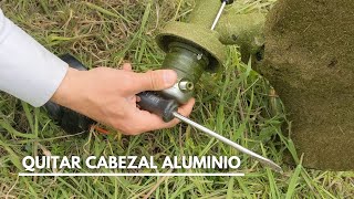 Quitar cabezal aluminio multihilo de la desbrozadora