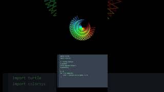 Colorful Rotating Star Animation in Python Turtle 🐢 ✨ | Satisfying Code Art #shorts