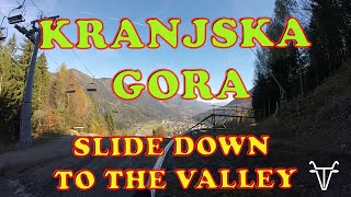 Summer toboggan Furious Pehta - Kranjska Gora Slovenia - Slide down to the valley