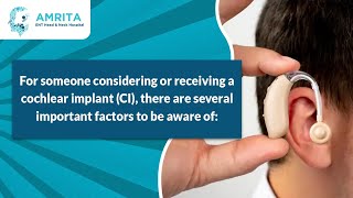 Considering or receiving a cochlear implant | Several imp factors to be aware of cochlear implant