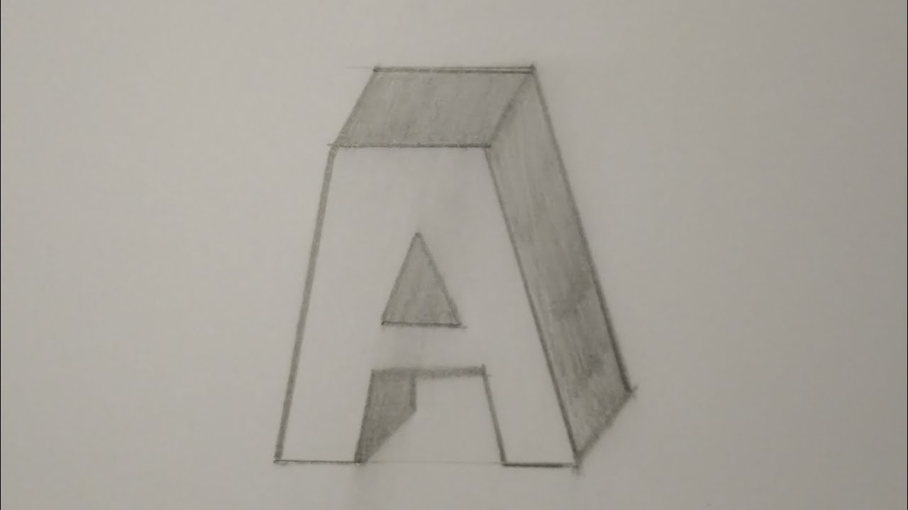 3d Drawing Letter A Youtube