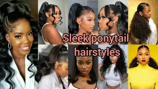 2024 sleek down ponytail hairstyles for women | Sleek ponytail Styles | ponytail Styles