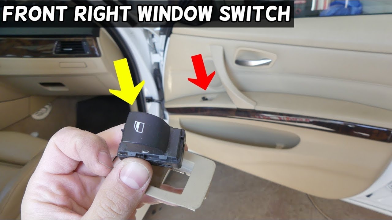 HOW TO REPLACE FRONT RIGHT WINDOW SWITCH ON BMW E90 E91 E92 E93 - YouTube