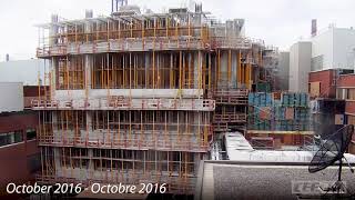 Time lapse of construction (Apr. 2016 to Nov. 2017) - Projection accélérée de la construction