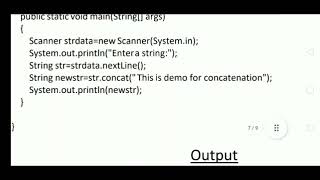 Java program to concatenate two strings