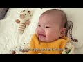 vlog 22 4개월 아기발달 총집합 의사표현 옹알이 뒤집기 라라스베개 베이비붐 뒤집기시기 얼쓰빕 바운서 크리스마스 스타벅스 신생아용품 육아필수템